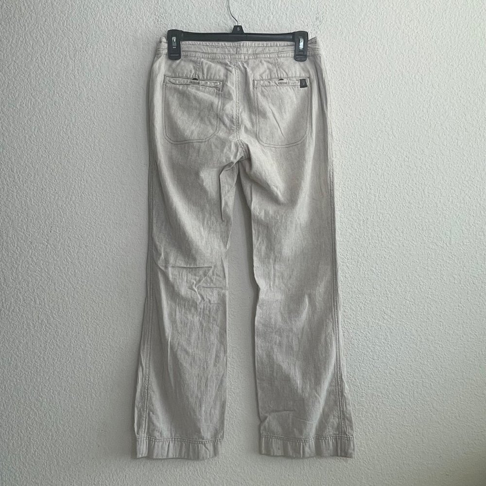 The North Face Larison Linen Pants Size 2 Lightweight Stripe Drawstring Waist - Picture 13 of 14